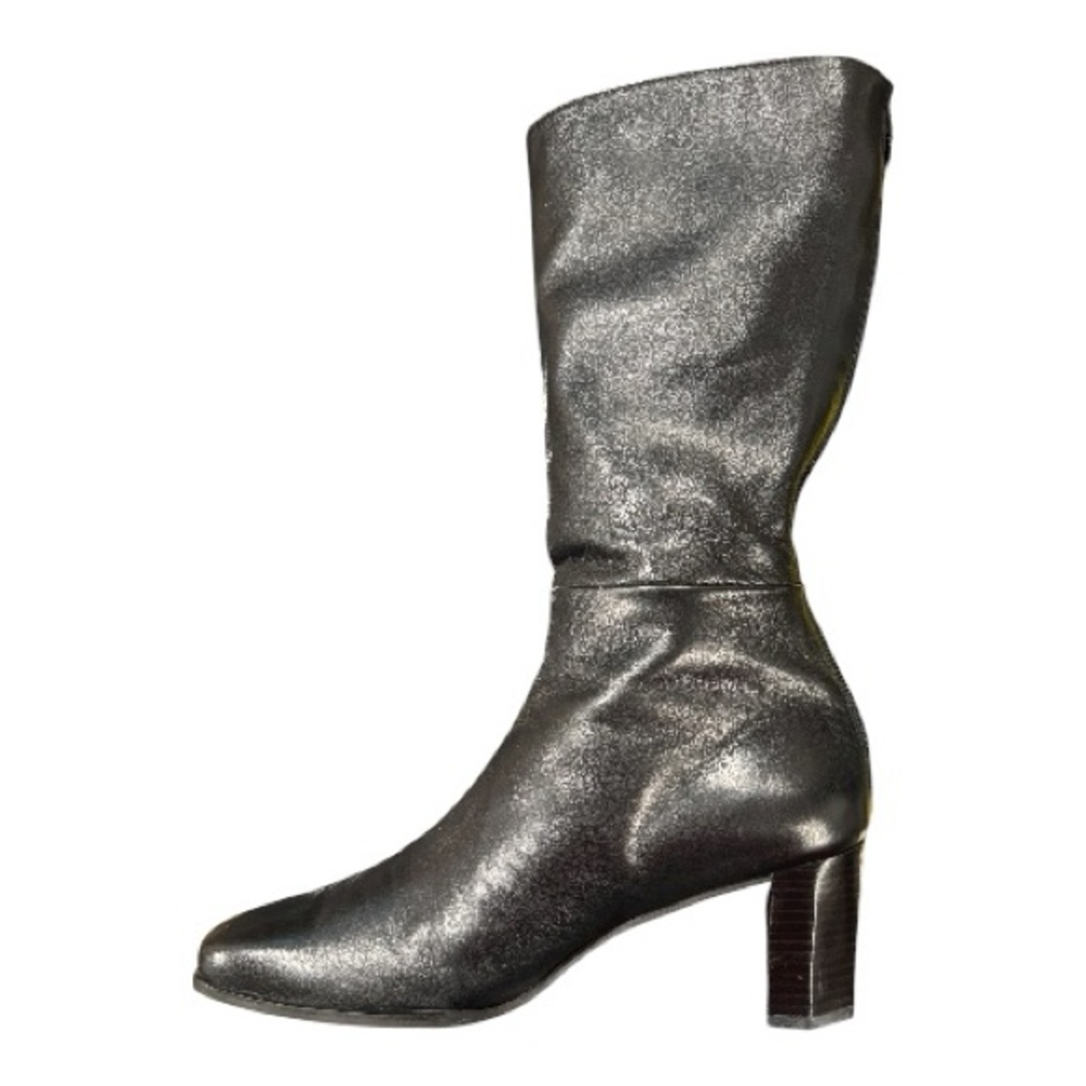 STUART WEITZMAN very soft black leather boots, size 8 - Picture 2 of 12